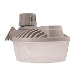 HALO Outdoor 650-Watt Equivalent Integrated LED Grey Outdoor Dusk to Dawn Area Light, 10000 Lumens,