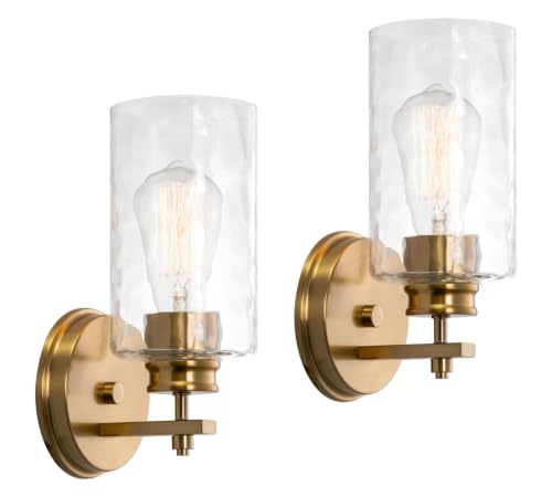 Image of Kira Home Phoebe 10 inch Mid Century Modern Wall Sconce for Bathroom Vanity, Pack of 2