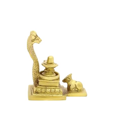 Shivling Nandi Sheshnag en laiton pour coin méditation zen