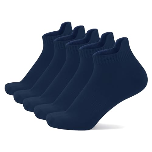 SERISIMPLE Thin Viscose Bamboo No Show Sock Men Low Cut Socks Odor Resistant Breathable Sock 5 Pairs