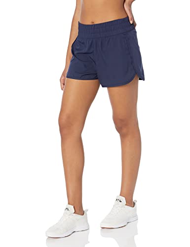 Jockey Womens Woven Run Casual Shorts, Neo Navy, Large US