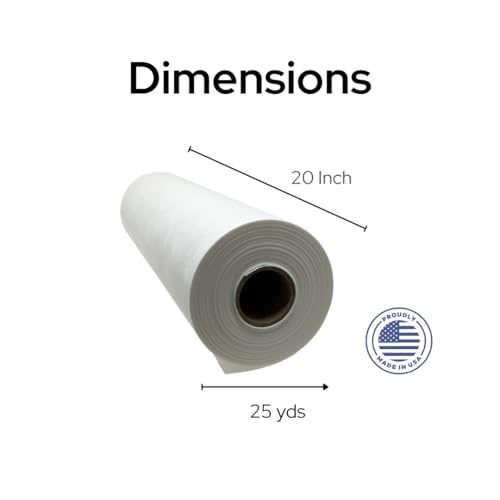 Cut Away Embroidery Stabilizer 20” x 25 Yd Roll - Medium Weight 2.5 oz - Cut into Desired Size - for Machine Embroidery and Hand Sewing by H.B.I. - Image 4