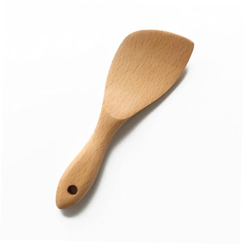 IMIKEYA Espátula de Madera para Arroz Utensilio de Cocina Ecológico Pala Inclinada para Cocinar Accesorio para Hogar y Restaurante Cuchara de Madera y Versátil