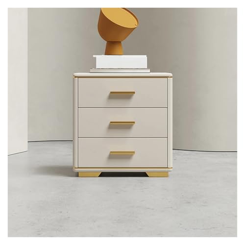 Table de chevet en cuir beige : rangez vos affaires avec style - 5