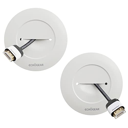 Echogear Kit De Gestion De Câbles pour TV Montée sur Support Mural TV - Goulottes Cache-Câble Facile à Installer pour Fils Electrique Basse Tension