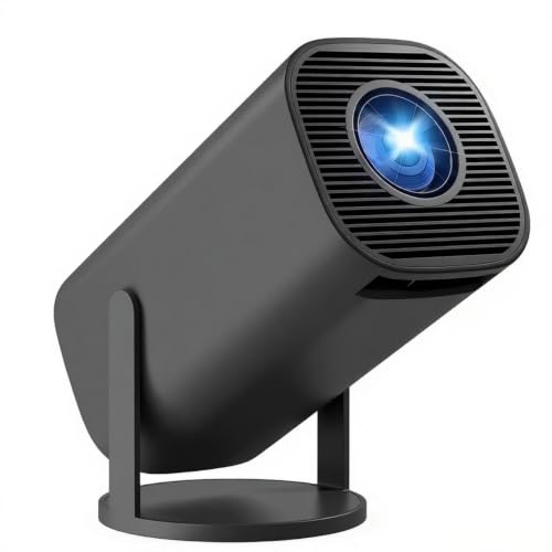 Mini Videoprojecteur Support 4K 1080P avec WiFi 6 et Bluetooth 5.4, Mini Projecteur Portable avec Correction Trap&eacute;zo&iuml;dale Auto, Rotatif 180&deg;, Videoprojecteur Compatible Laptop/HDMI/iOS/Android, Noir