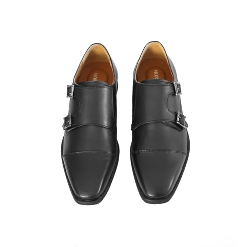 Image of Premium Men's Leather Double Monk Strap Shoes for Office & Casual Wear | Lightweight Comfort Sole | Handcrafted Stylish Shoes for Everyday Use