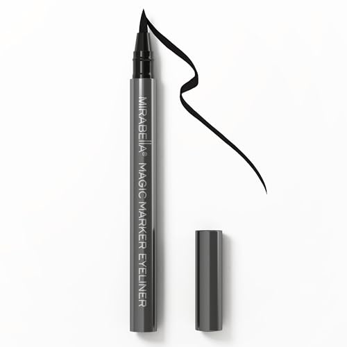 Mirabella Black Magic Marker Waterproof Liquid Eyeliner, Long-Las...
