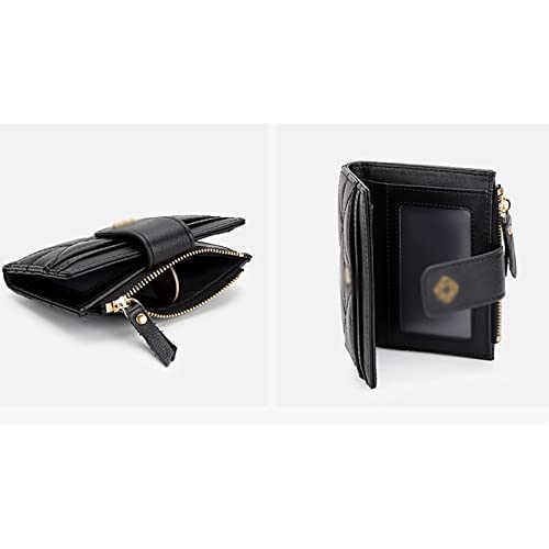 Image of LUCIY Wallets for Women Cow Leather Card Wallet for Women Fashion Style Female Card Holders Multi-function Card Cases (Color : Hortel�)