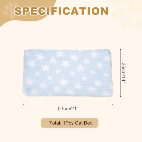 Tapis de lit pour chien et chat bleu lavable couverture molleton chaud - 3