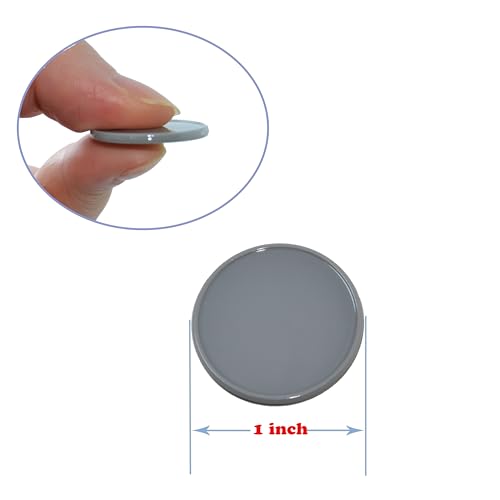 Smartdealspro Set mit 100 25 mm undurchsichtigen Kunststoff-Lernzählern, Mini-Poker-Chips, Spielsteine mit Aufbewahrungsbox (dunkelgrau)