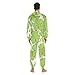Yuiboo Full Clover MeadoAdults Unisex One Piecing Pajamas for Women Men Costumes with Hood