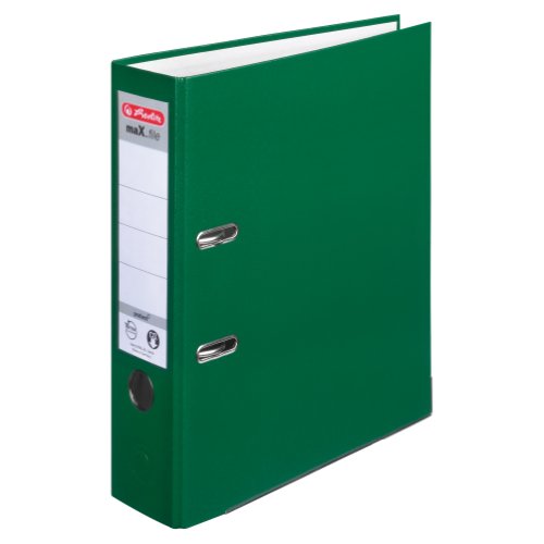 max.file Protect - Raccoglitore a leva formato A4 8 cm confezione da 5 pezzi colore: Verde