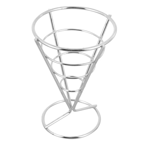 Cabilock Stainless Steel Snack Rack Iron Frying Chicken Rack Fries Display Holder Easy Clean Store Cafe/restaurant Use