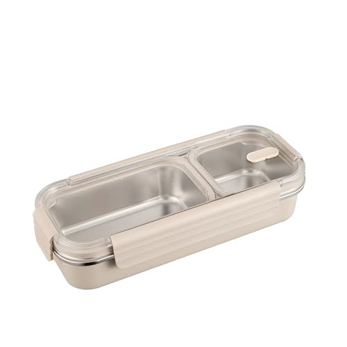 Image of Stainless Steel Lunch Box 2 Compartment 740ml, Leakproof Airtight Bento Box for Office School Kids Adults | 304 Steel Tiffin Box, Microwave Safe Food Container, Durable Lunch Carrier for Men Women