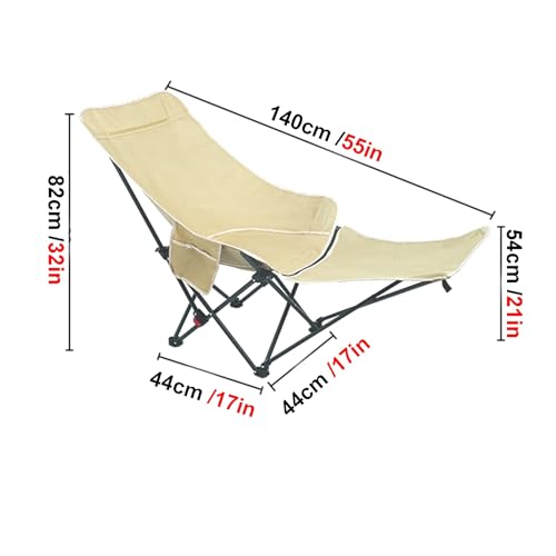 Chaise de camping pliante portable inclinable 3 positions taille L extérieur