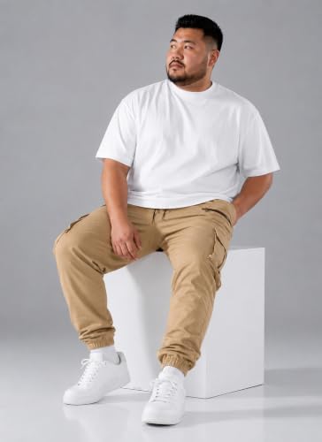 Image of INKKR Men Plus Size Cargo Pants || Plus Cargo Pants Cotton || 2XL-6XL