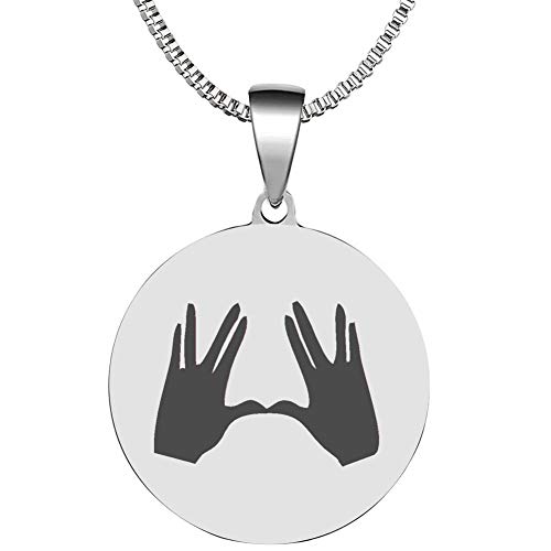 Birkat Kohanim Priestly Aaronic Blessing Stainless Steel Symbol Hand Jewish Pendant Necklace