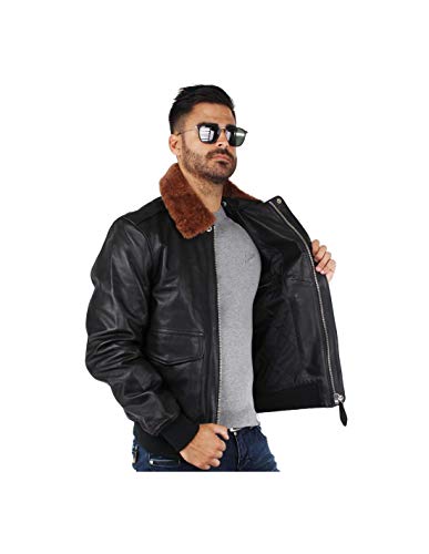 Schott NYC LC2412 Giubbotto di Cuoio, Nero