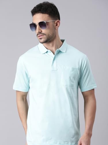 Image of Classic Polo Men's Half Sleeve Polo Neck Authentic Fit Solid Cotton T-Shirt