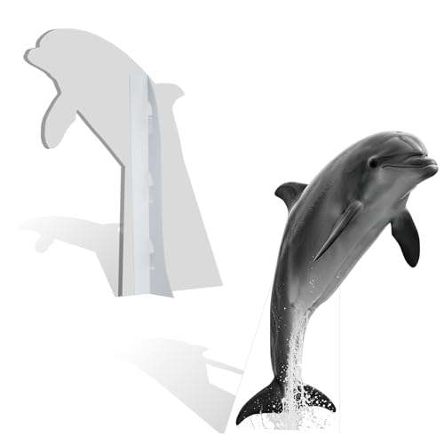 Image of Dolphin 4FT Life Size Cardboard Cutout, Animal Standup, 1 PC | Animal Standup for Events, Party Decor, Birthday & Photos, also for Ocean Theme, Kids Room, Home Decor & Gift Giving
