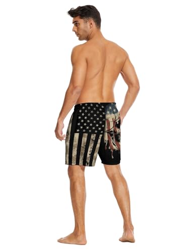 Mens Swim Trunks with Compression Liner 7 Inch Board Shorts Men Bathing Suit 2 in 1 Quick Dry Beach Swimsuits4