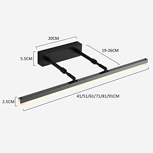 Lampe miroir LED étanche à l'humidité et rétractable - 3