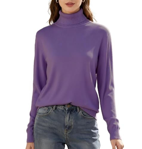 Image of SANGTREE Women's Turtleneck Sweaters Long Sleeve Pullover Tops | Breathable Lightweight Fabric| Fall Winter Fashion Outfits| Perfect for Daily,Office,Vacations,Holiday,Family Gatherings Etc.