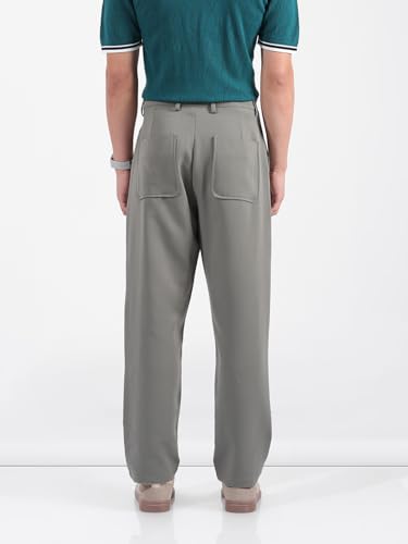 Image of The Indian Garage Co Men Loose Tapered Solid Mid-Rise Stretchable Gurkha Pants