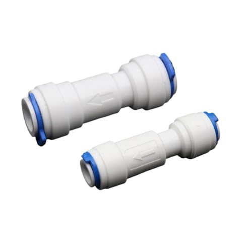 Válvula de retención de conexión rápida de 1/4' a 3/8' for filtros de agua de ósmosis inversa de agua pura RO.(1/4',2pcs)