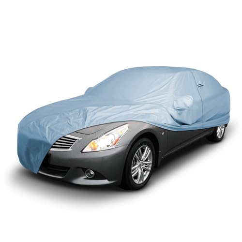 Image of iCarCover Premium Car Cover for 2014-2024 Infiniti Q40, Q50 Heavy Duty Waterproof All-Weather Automobiles Custom Fit Indoor Outdoor UV Snow Protection Covers with Straps and Bag