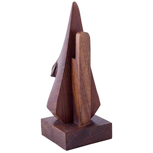 Image of Craftland Handmade Wooden Nose Shaped Spectacle Specs Eyeglass Holder Stand