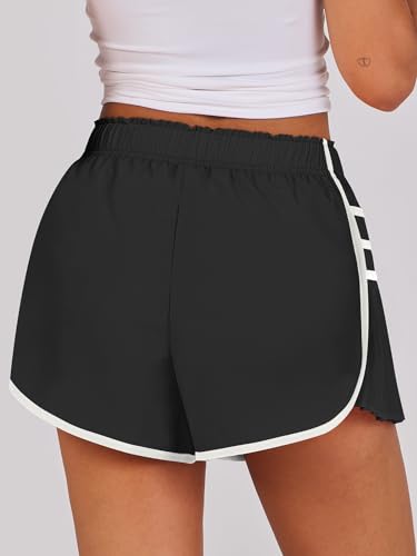 Caracilia Women Running Shorts Flowy Pleated Athletic Shorts Summer High Waisted Tennis Sporty Workout Gym Shorts4
