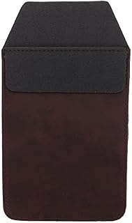STOBOK Pocket Protector, Leather Pen Pouch Holder Organizer, Pen Holder Pouch for Shirts Lab Coats Pants Pen Sleeve, Holds Pens Pointers Pencils Ruler Tools Business Men Pen Pouch Claret