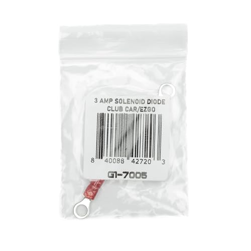 Diodo solenoide de carrinho de golfe resistente de 3 Amp | Para bobina solenóide de 36/48 volts 400