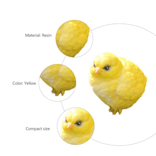 Figuras de pollo de resina para jardín y patio con acabados detallados, paquete de 6 unidades 5