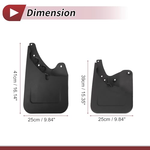 Image of 1 Set Mud Flaps Splash Guards for Toyota Tacoma 2024 Front and Rear Mud Guards W /Mount Accessories