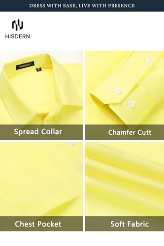 Image of HISDERN Mens Dress Shirt with Tie Pocket Square Set Classic Button Down Shirt Matching Tie Long Sleeve Shirts