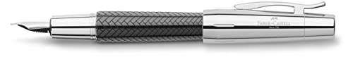 Image of Faber-Castell Fountain Pen E-Motion Resin Parquet Black Medium (#148240)
