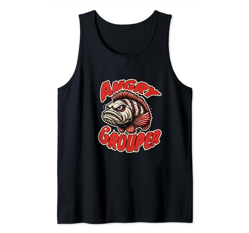 Angry Grouper Fishing Tank Top