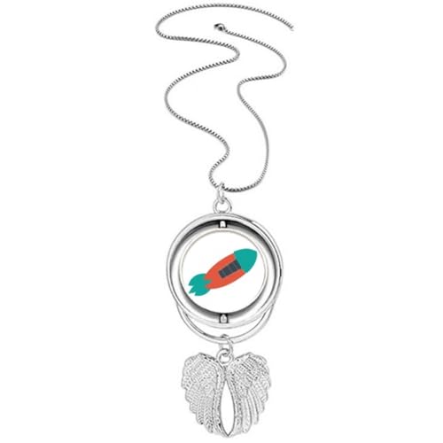 Collier ailes d'ange et monstre fusée exprimant la dualité et la liberté intérieure
