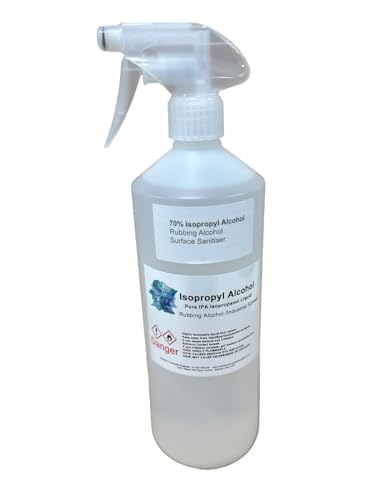 IPA -Isopropyl Alcohol 70% SPRAY Bottle - Rubbing Alcohol -Isopropanol Liquid 1 Litre Lab Grade