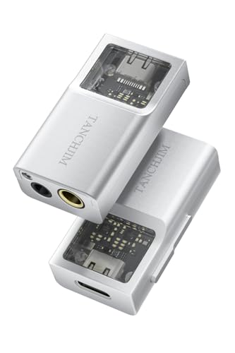 Image of TANCHJIM Space HiFi All-in-one Small Tail Decoding Ear Amplifier Portable Decoding Ear Put 3.5mm&4.4mm Output Silver Color