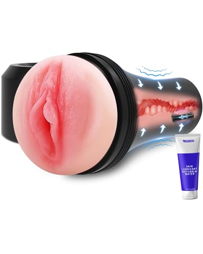 Domifo Electric Male Masturbator Sex Toys Mastuabors with 10 Vibrating Modes Penis Stimulation Mens Sex Toys Pocket Pussy Sex Toys4mens UK Adult Sex Toy Vibrator Stroker Sex Doll Black