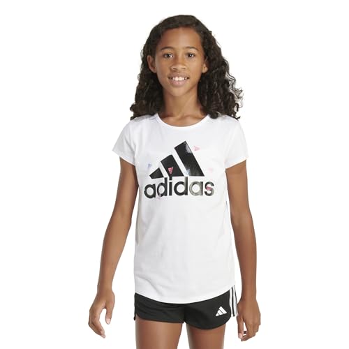 Image of adidas Girls' Short Sleeve Scoop Neck Tee T-Shirt