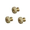 WYNWJ Zieht Griffe Griff,3 Stück Europäischen Stil Massivkupfer Möbelgriffe Möbelgriff Möbelgriffe Schubladengriff Retro Messing 100% Reines Kupfer Gold/25Mm