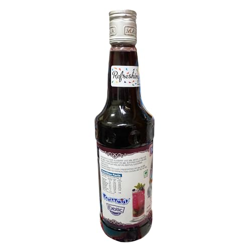 Image of Manama Blueberry Syrup | Mixer for Mocktails, Cocktails, Drinks, Juices, Beverages | Non Alcoholic Mix 750ML Bottle