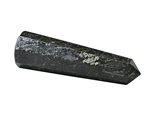 Image of Amazing Gemstone Nuummite Crystal Towers ~ Natural Healing Crystal Point Obelisk for Reiki Healing and Crystal Grid (3 inch to 4 inch INCH)