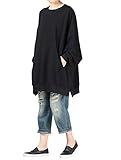 Mordenmiss Women's Loose Sweatshirt Spring/Fall Simple Shirt Tops XL Style 6-Black