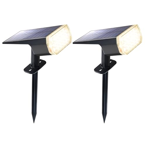 DINGLILIGHTING Solar Lights Outdoor Waterproof: IP65 Led Spot Light Decorations for Garden - 3 Lighting Modes Solar Powered for Yard - Dust to Dawn Uplighting Landscape Pathway Drive 2PC Warm DINGLILIGHTING Solar Lights Outdoor Waterproof: IP65 Led Spot Light Decorations for Garden - 3 Lighting Modes Solar Powered for Yard - Dust to Dawn Uplighting Landscape Pathway Drive 2PC Warm